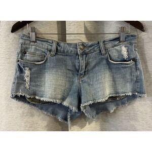 Vintage Y2K Dollhouse Denim Micro Shorts Size 8 Denim Mini Low Rise Blue
